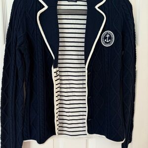 Tommy Hilfiger Navy Blazer with White Trim